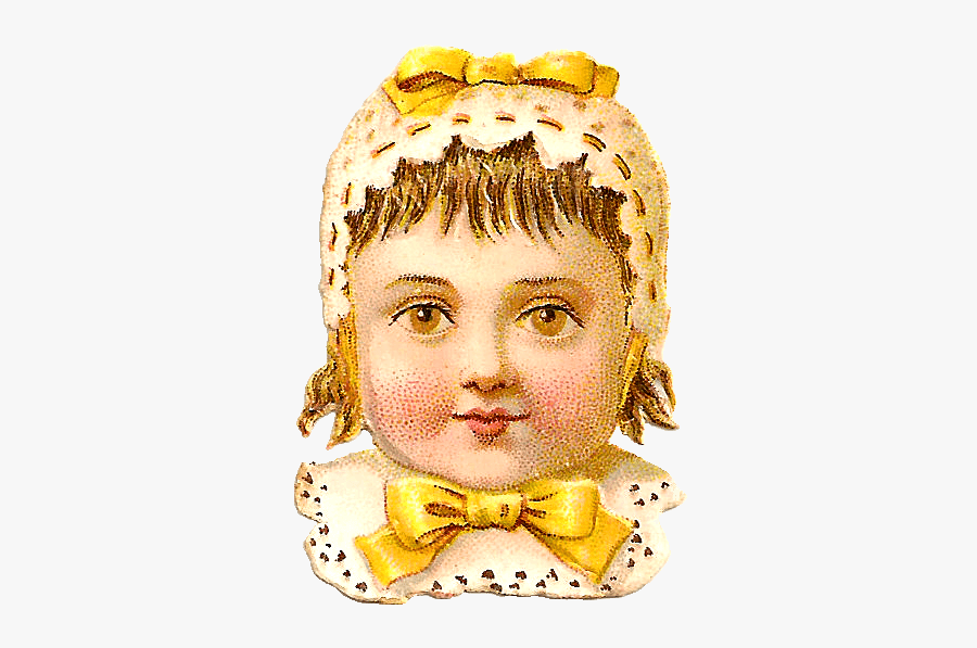 Yellow Baby Head, Transparent Clipart