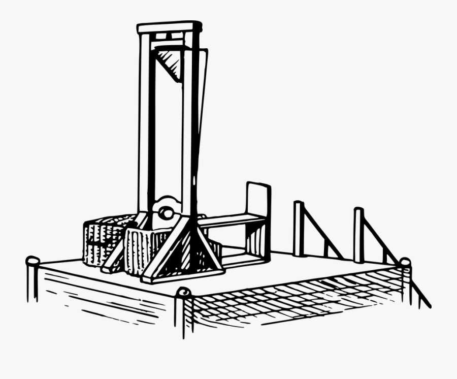 Behead, Beheading, Blade, Execution, France, French - Guillotine French Revolution Drawing, Transparent Clipart