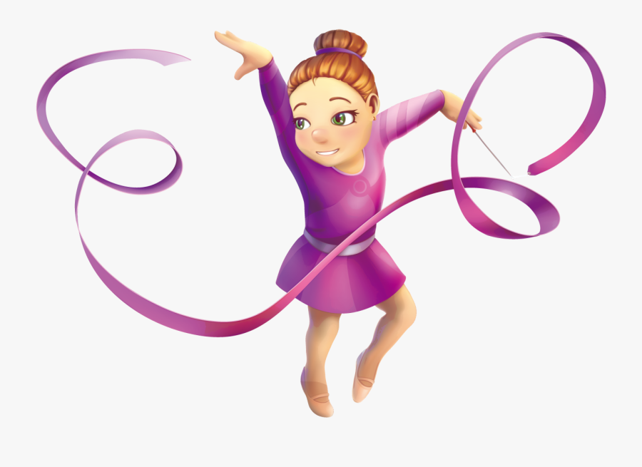 Rhythmic Gymnastics Ribbon Vector - Rhythmic Gymnastics Cartoon, Transparent Clipart