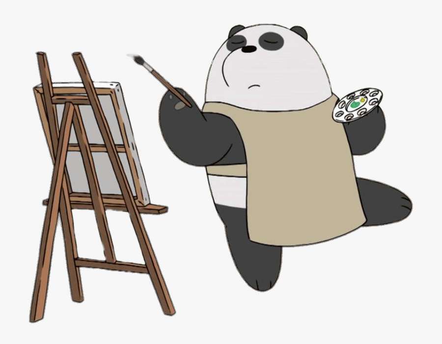 We Bare Bears Panda Painting - We Bare Bears Png, Transparent Clipart