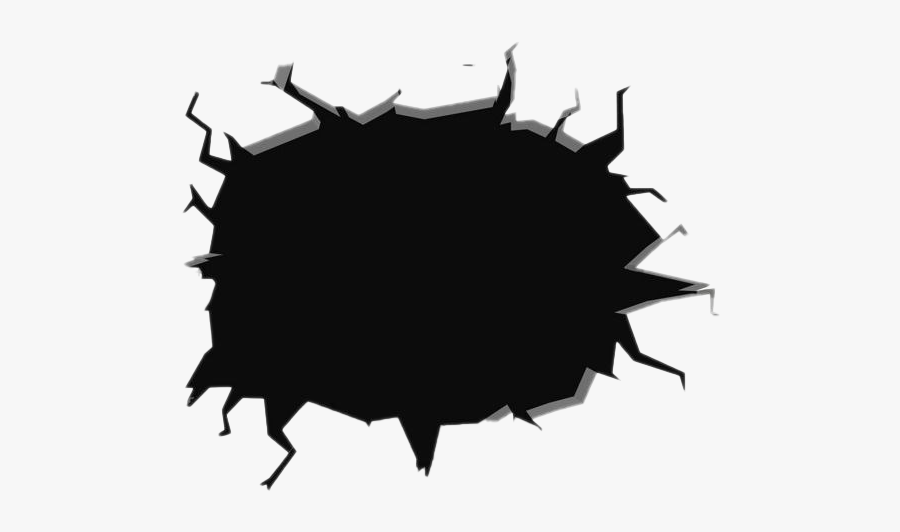 Hole Png Free Download - Crack In Wall Drawing, Transparent Clipart