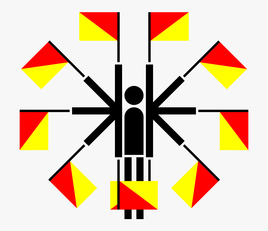 Semaphore Flags, Transparent Clipart