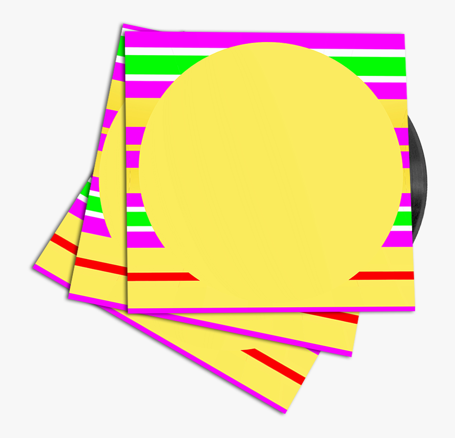 Vintage Triple Vinyl Record Mockup Y, Transparent Clipart