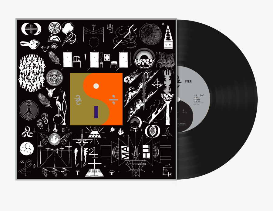 Record Sleeve And Vinyl Record - Bon Iver 22 A Million, Transparent Clipart