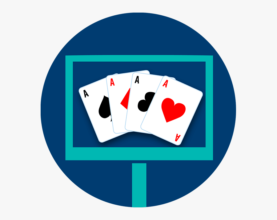 A Monitor Displays Four Playing Cards, All Aces - Poker, Transparent Clipart