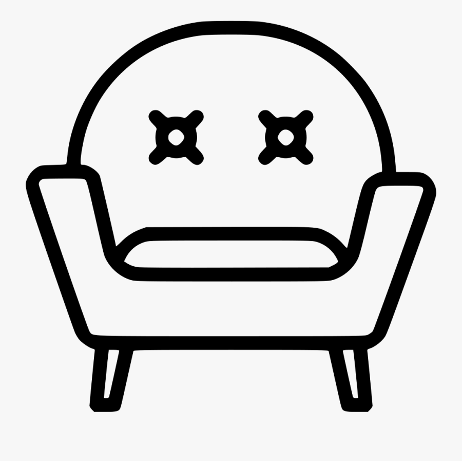 Transparent Armchair Clipart Black And White, Transparent Clipart