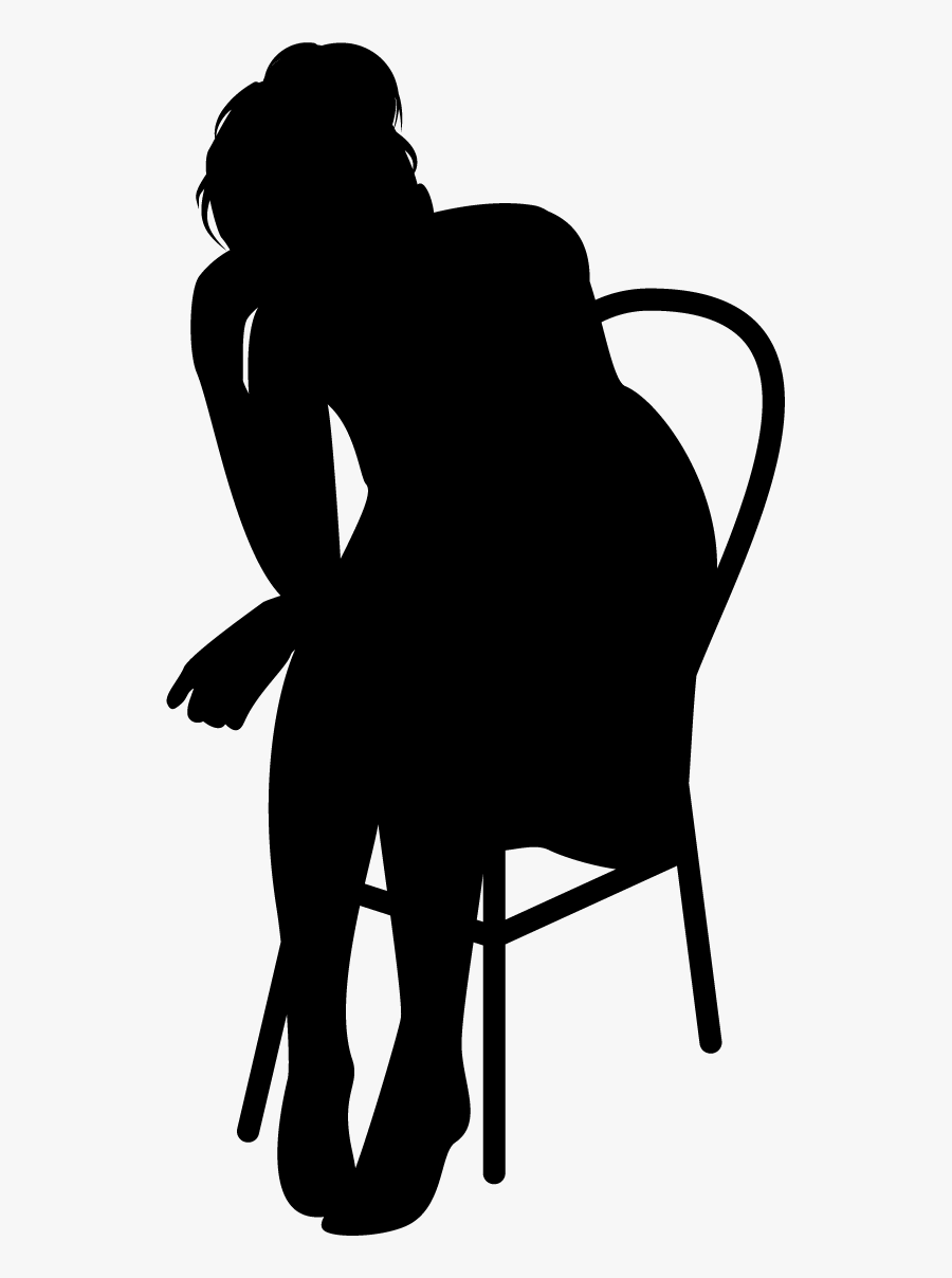 Chair Silhouette Sitting - Silhouette, Transparent Clipart