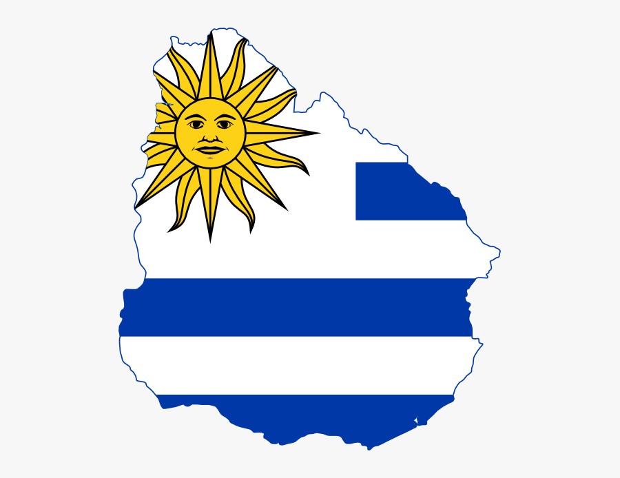 Chechen - Clipart - Uruguay Map Flag, Transparent Clipart