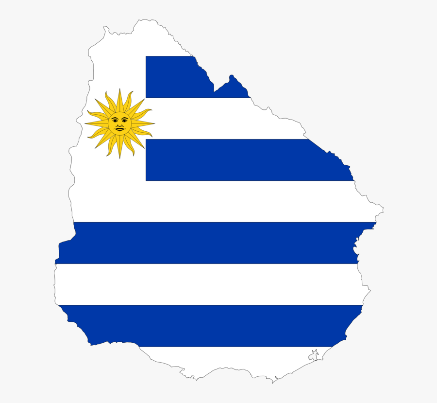 Area,sky,artwork - Uruguay Country With Flag, Transparent Clipart