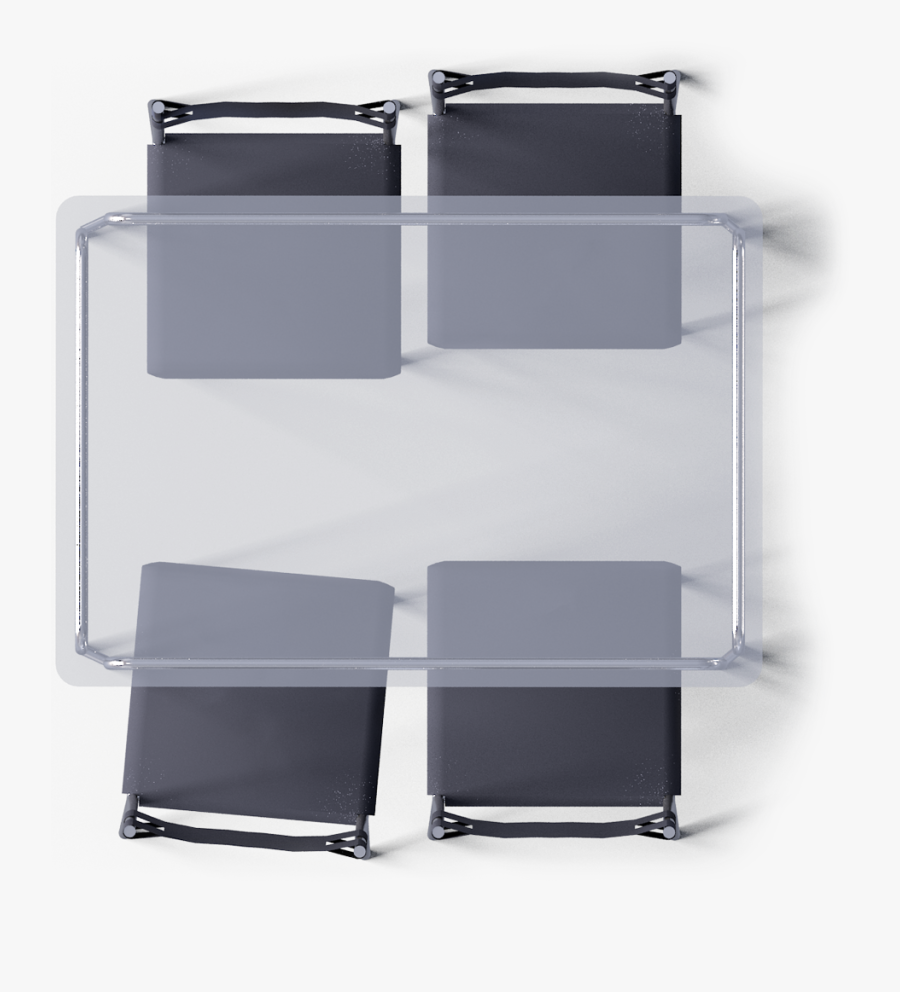 Chair Top View Png -laver Table And 4 Chairs Top - Glass Dining Table Top View, Transparent Clipart