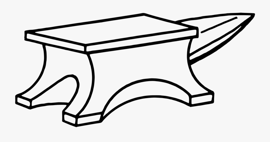 Blacksmith Png - Black And White Anvil, Transparent Clipart