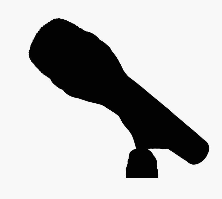 Microphone Silhouette Black Free Photo - Microphone, Transparent Clipart