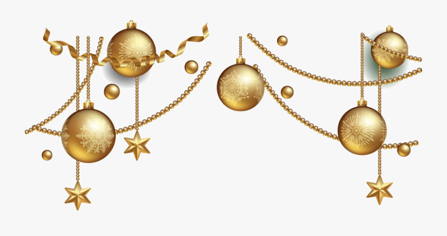 #gold #party #ornaments #hangingdecorations #swirls - Gold Christmas Ornaments Png, Transparent Clipart