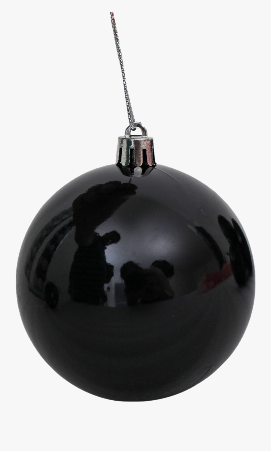 Black Christmas Ball Png Clipart - Black Shiny Christmas Bauble, Transparent Clipart