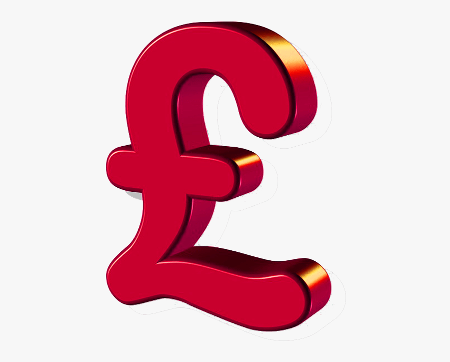 Red Pound Sign Transparent Image Financial - Transparent Pound Sign, Transparent Clipart
