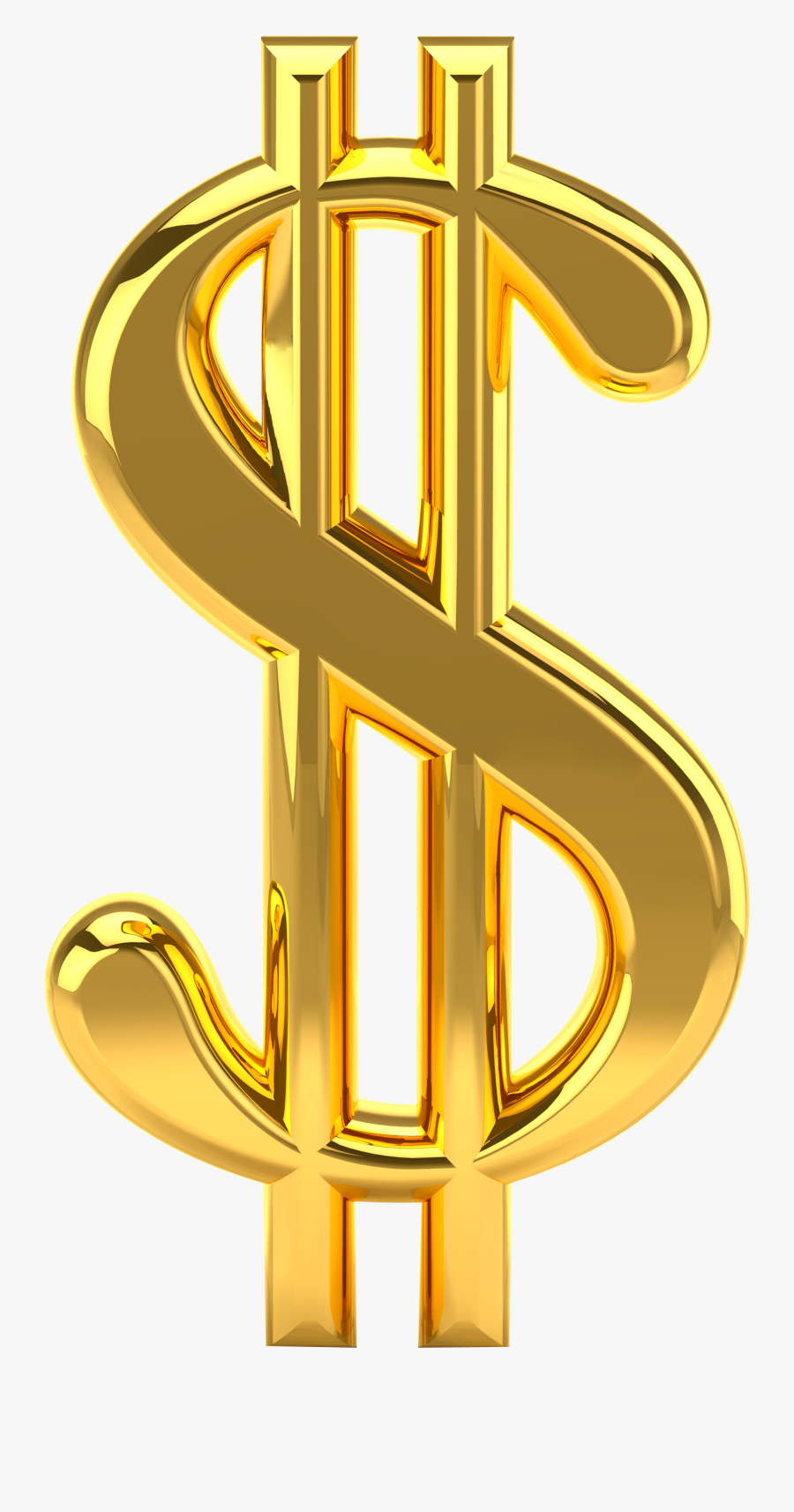 Gold Dollar Sign Png, Transparent Clipart