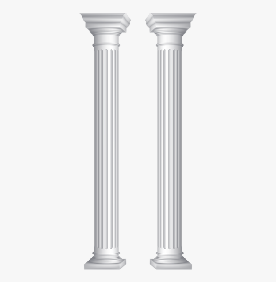 Columns Png Clip Art Image - Two White Columns, Transparent Clipart