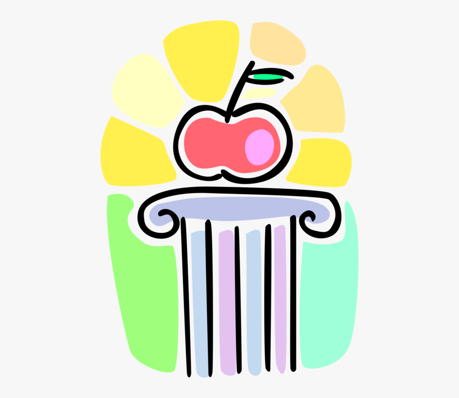Vector Illustration Of Fruit Apple Symbol Of Knowledge, Transparent Clipart