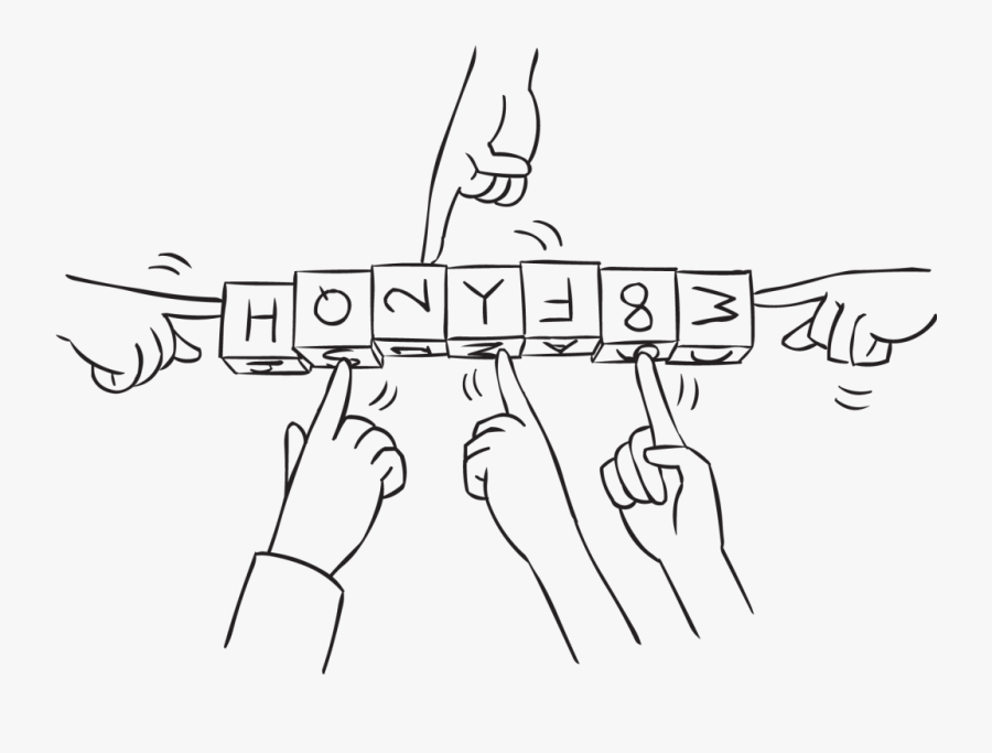 Set Of Wooden Blocks Lined Up And Held By A Series, Transparent Clipart