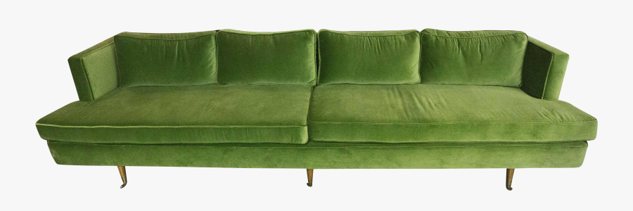 Vintage Davenport Green Velvet Sofa On Chairish Studio - Studio Couch, Transparent Clipart