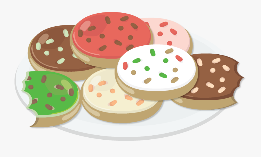 Holiday Clipart Baked Goods - Cookies Plate Vector, Transparent Clipart