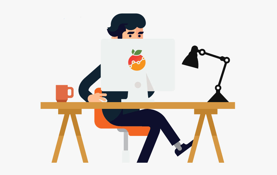 Easel Clipart Short - Office Character Illustration Flat, Transparent Clipart