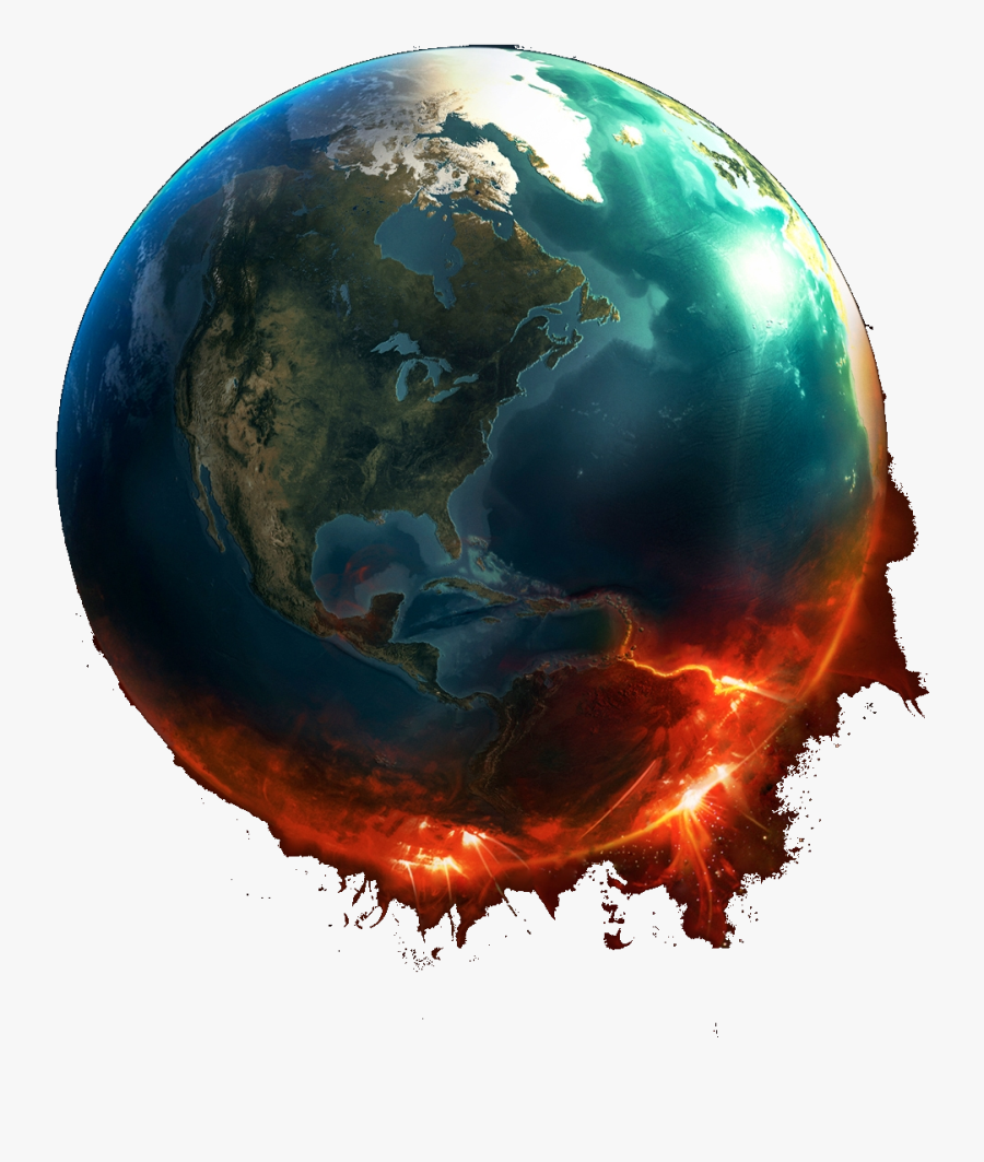 Transparent Ire Clipart - Earth On Fire Png, Transparent Clipart