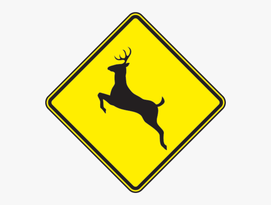 Transparent Look Both Ways Before Crossing The Street - Deer Crossing Signs, Transparent Clipart