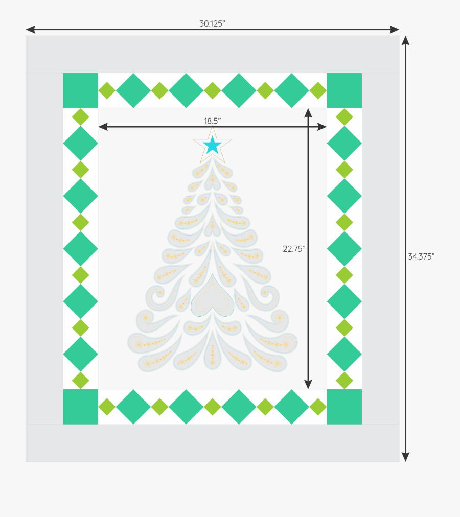 How To Make A Diamond Border For A Quilt • Meaning - Christmas Tree, Transparent Clipart