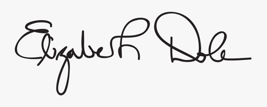 Elizabeth Dole Signature, Transparent Clipart