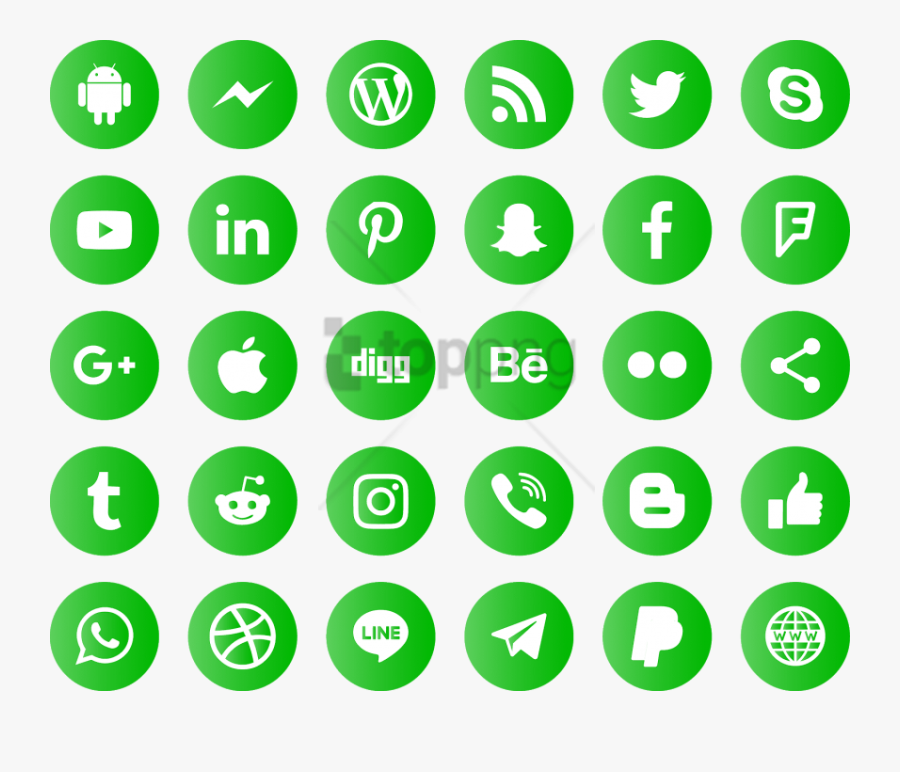 Free Png Icons Social Media Svg Eps Psd Ai Vector - Social Media Icon Png, Transparent Clipart