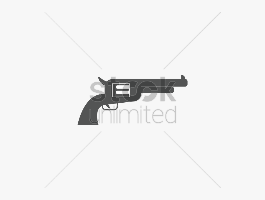 And White,logo,trigger,gun Barrel - Revolver, Transparent Clipart