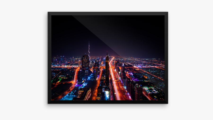 Clip Art Night City Lights - Skyline Hd, Transparent Clipart