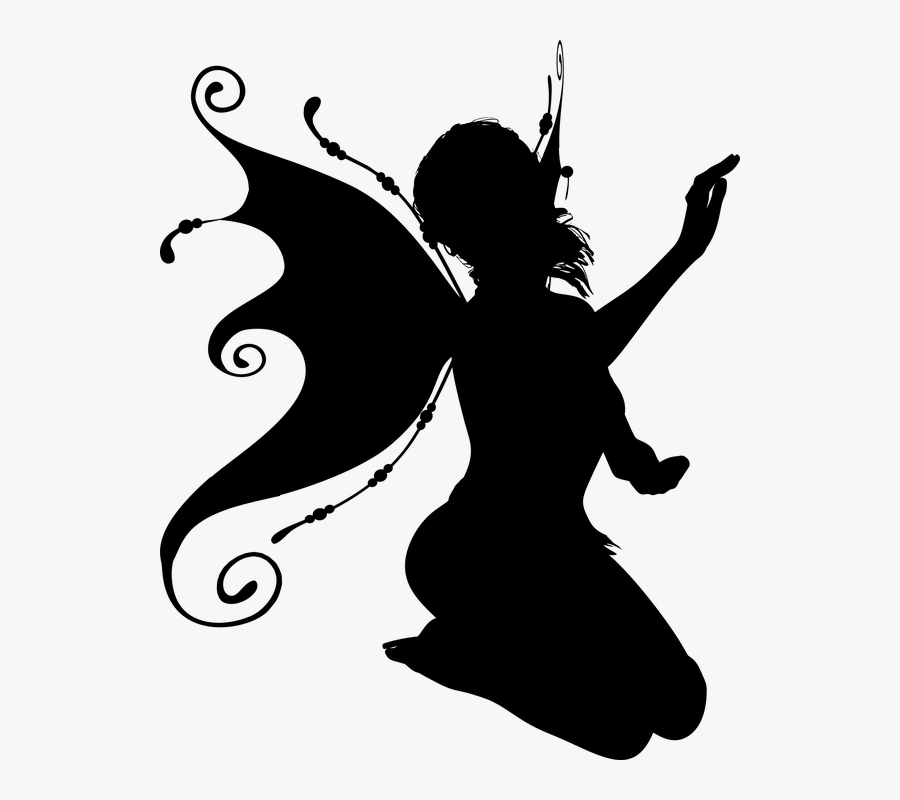 Images Of Jesus Shop - Sitting Fairy Wings Silhouette, Transparent Clipart
