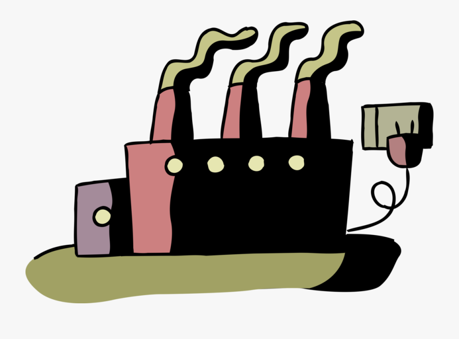 Vector Illustration Of Plugged In Smart Industrial, Transparent Clipart