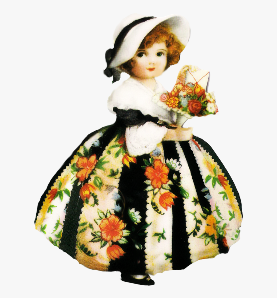 Vintage Girl Cliparts - Valentine's Day, Transparent Clipart