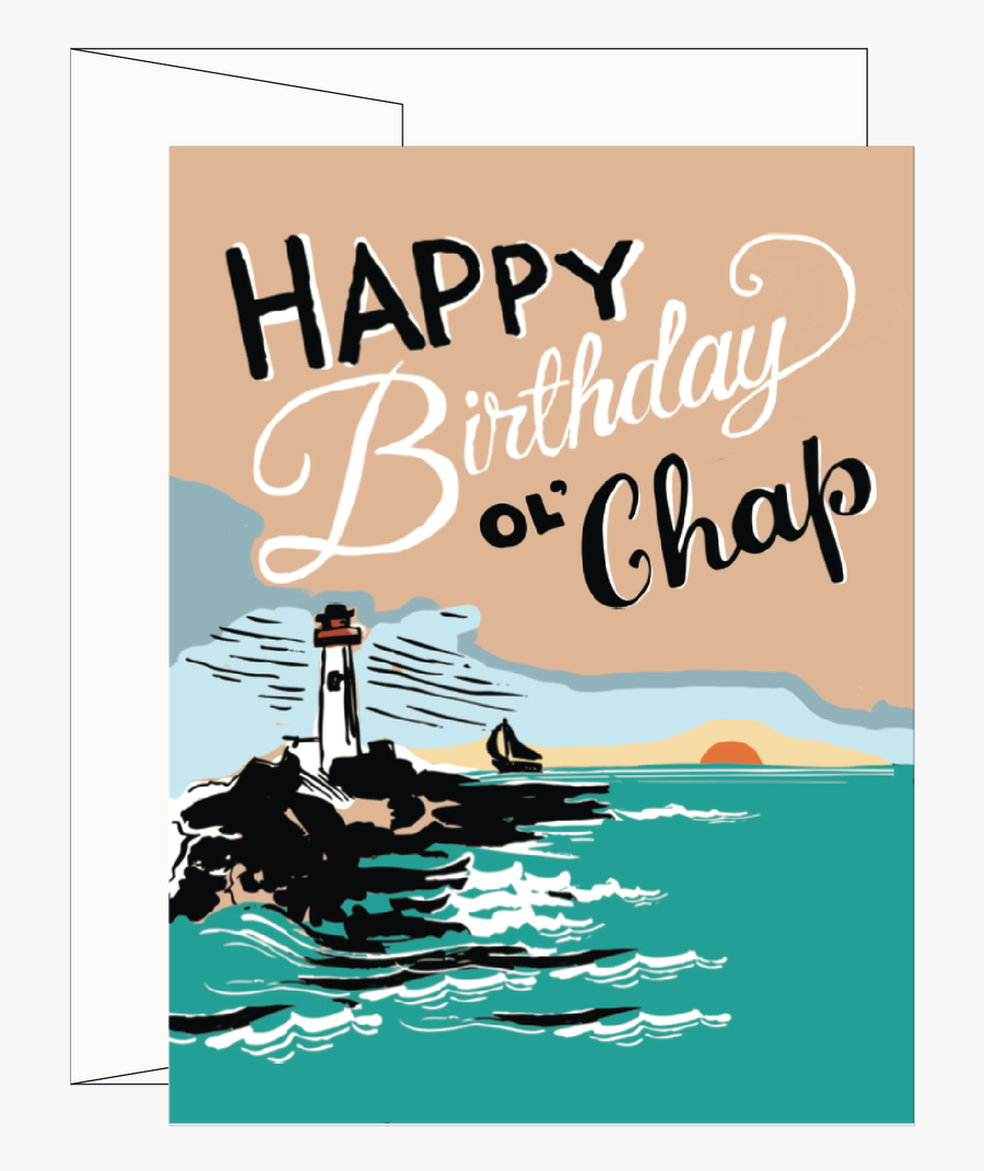 Clip Art Lighthouse Greeting Card Cute - Happy Birthday Chap, Transparent Clipart