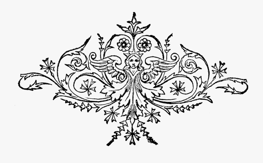 Floral Motif, Transparent Clipart