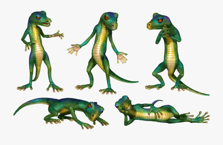 Lizard, Gecko, Anole, Salamander, Cute, Toony, Cartoon - Samolepka Na Zeď Ještěrka, Transparent Clipart