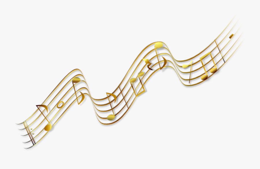 Gold Music Notes Clipart, Transparent Clipart