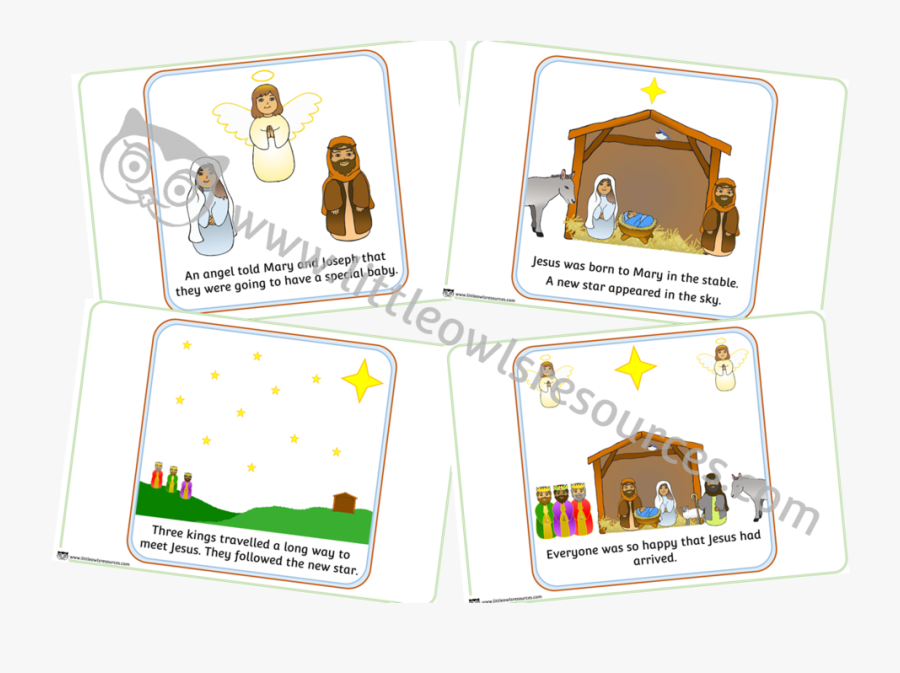 Nativity Story Sequence Cards - Cartoon, Transparent Clipart