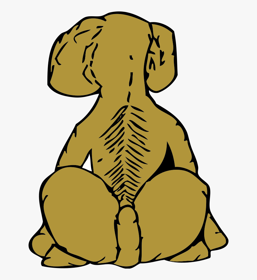 Dog Rear View Clipart, Vector Clip Art Online, Royalty - Clipart Dog Sitting From Back, Transparent Clipart