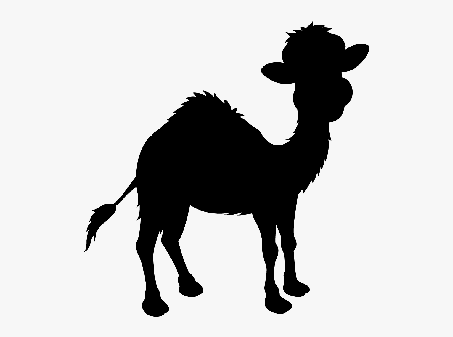 Camel Mustang Clip Art Silhouette Black - Arabian Camel, Transparent Clipart