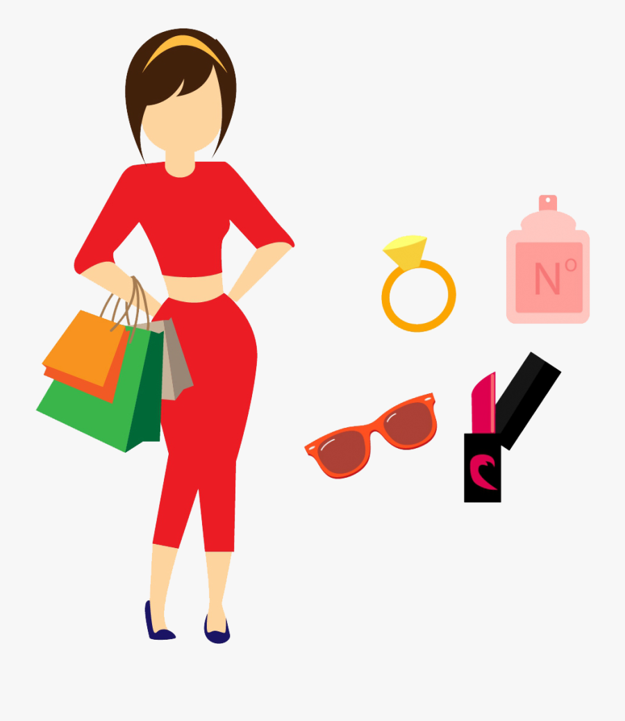 Icon For Women Transprent Png Free Download - Shopping Women Png, Transparent Clipart