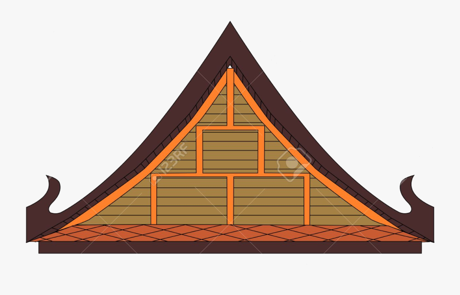 Roof Clipart At Free For Personal Use Transparent Png - Thai House Vector, Transparent Clipart