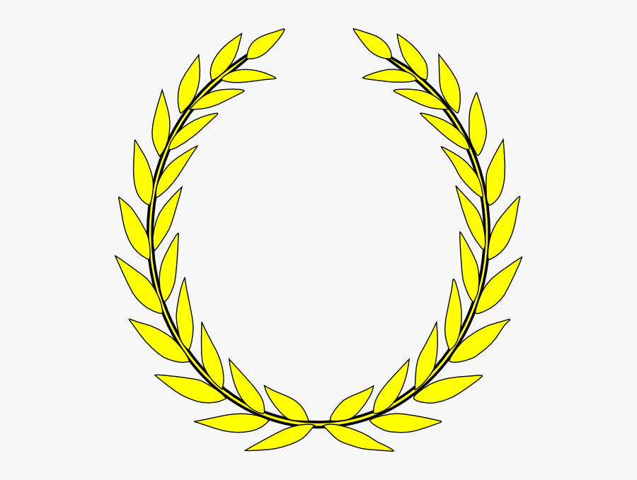 Olive Wreath Yellow Png, Transparent Clipart