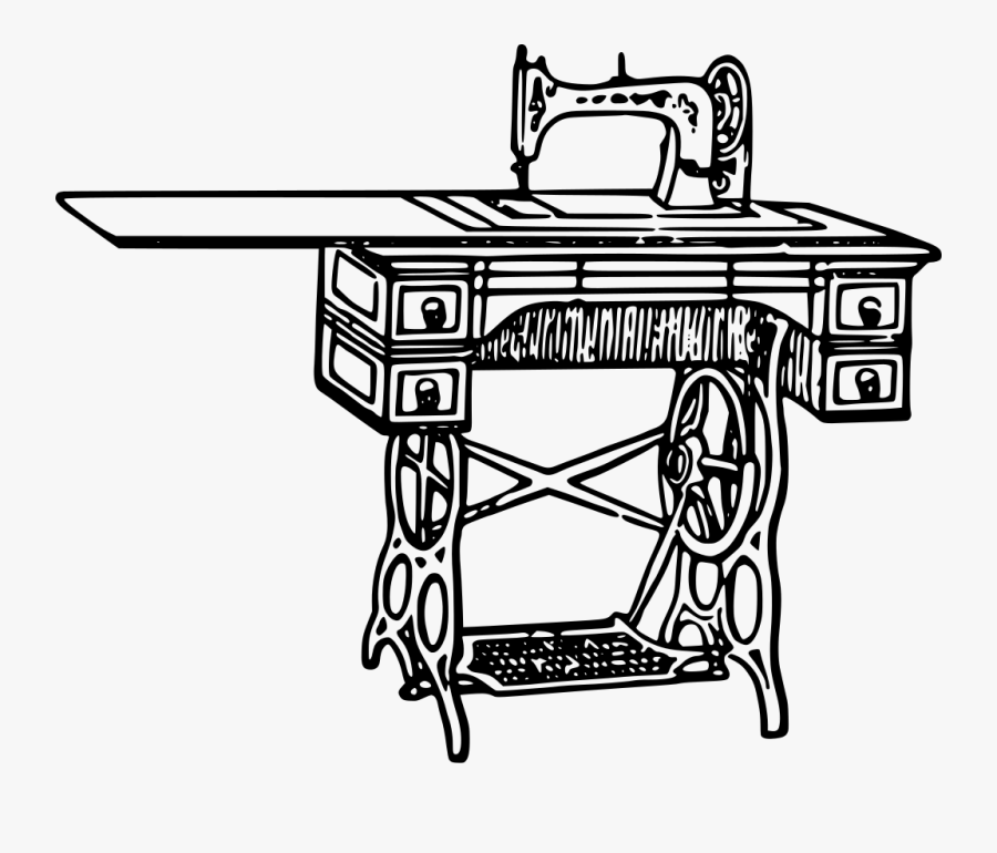 Old Sewing Machine Png, Transparent Clipart