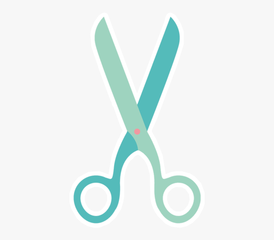#scissors #tijeras #tijera #sticker #blue #azul #verde - Tijeras Sticker, Transparent Clipart