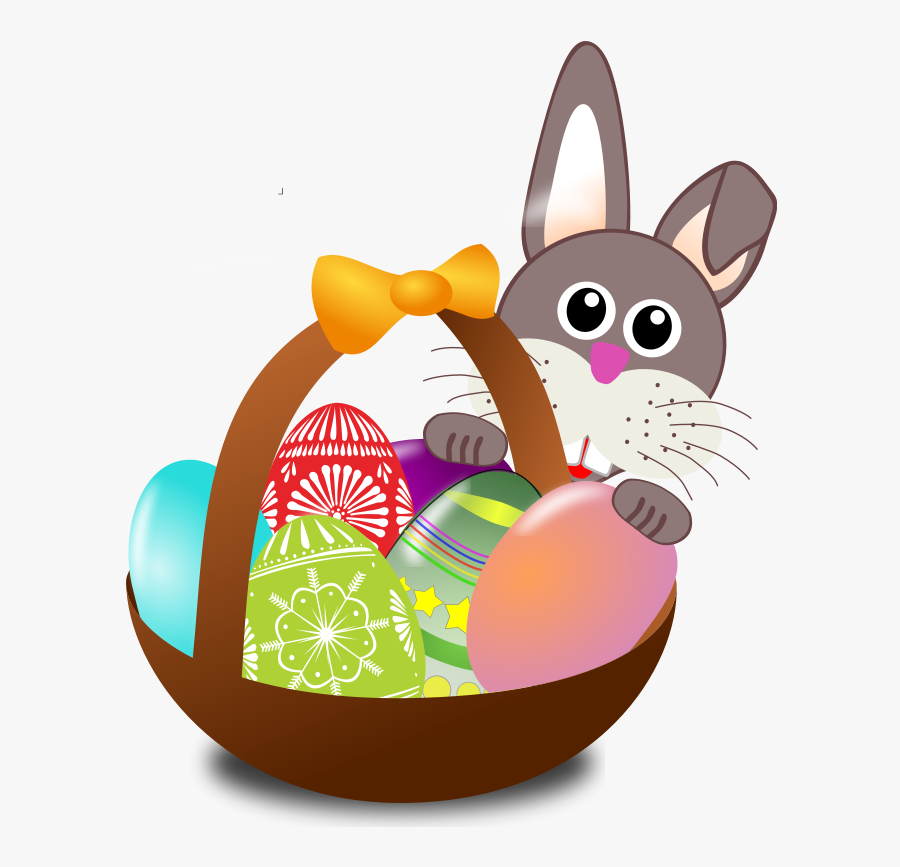 Easter Basket - Cartoon Image Of Easter, Transparent Clipart