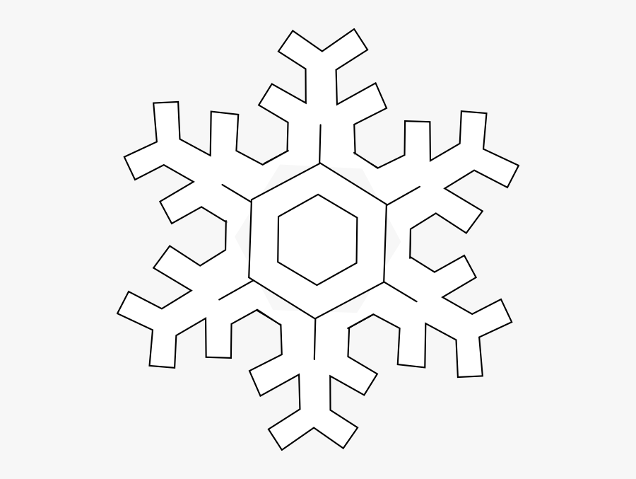 Solid Snowflake, Transparent Clipart